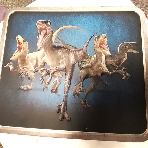 2015 Universal Studios Jurassic World Park Tin Metal Lunch Box Amblin - Picture 4 of 8